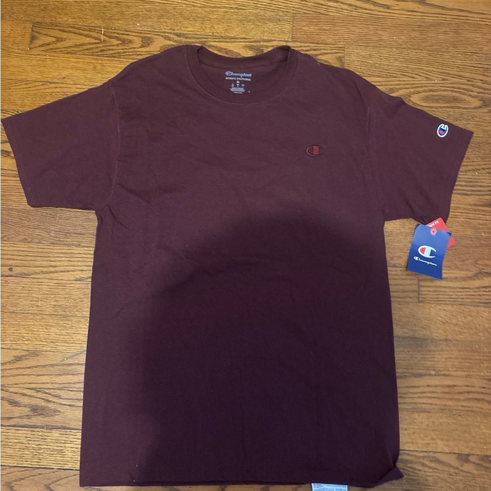 Champion Men's Burgundy Short Sleeve Tee